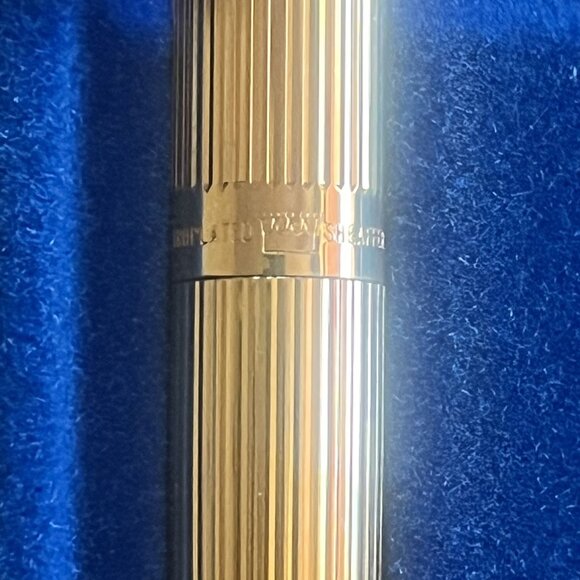 Sheaffer Targa 1005 Ballpoint Pen 23kt Gold Plated Vintage 1980 NWB - Picture 6 of 6